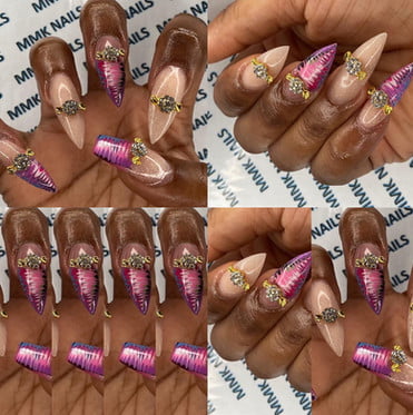 patterned-nails-mixed-acrylics