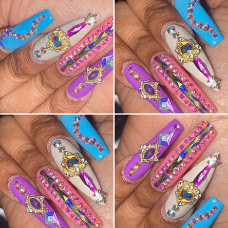 colourful-nails-with-gems