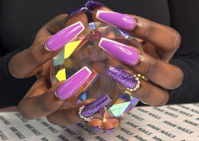 Beautiful set of purple nails