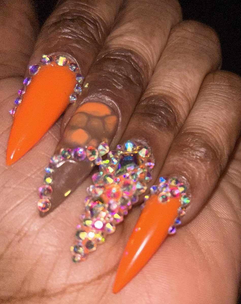 Beautiful set of orange nails